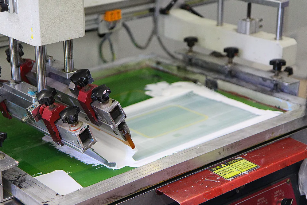 Custom screen printing page menu image