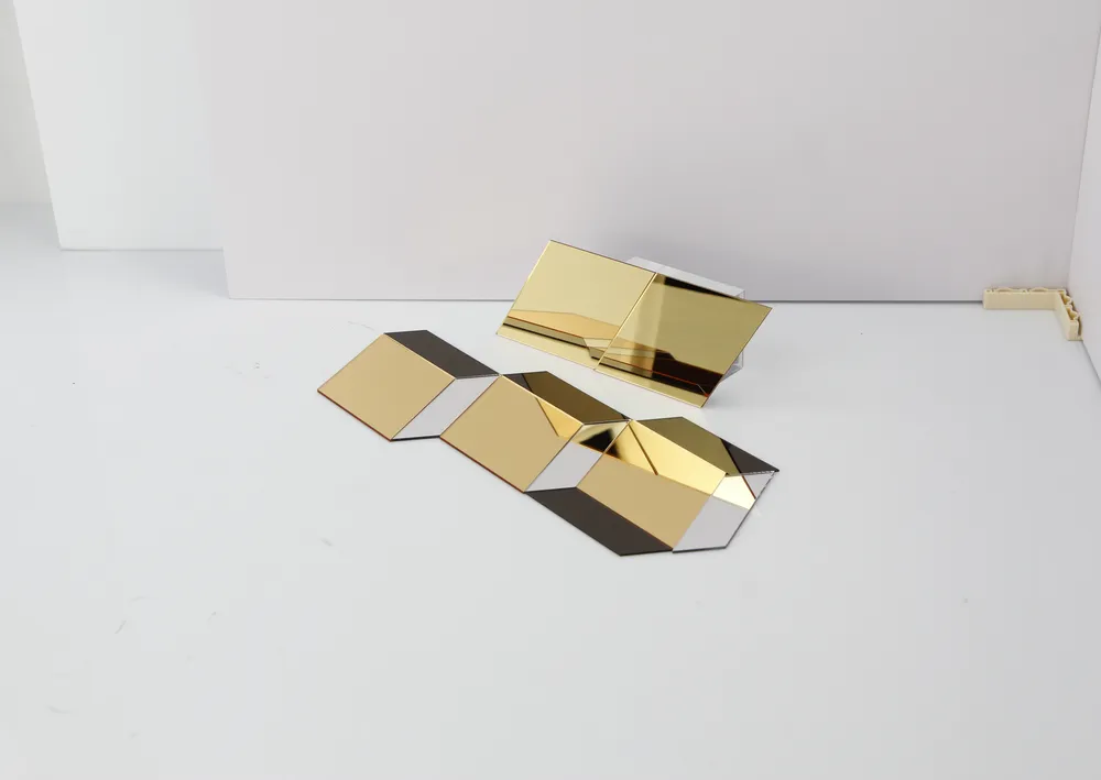 Geometric Wall Decal Mirror