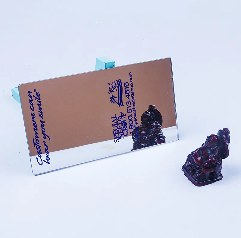 Printing special characters on the mirror