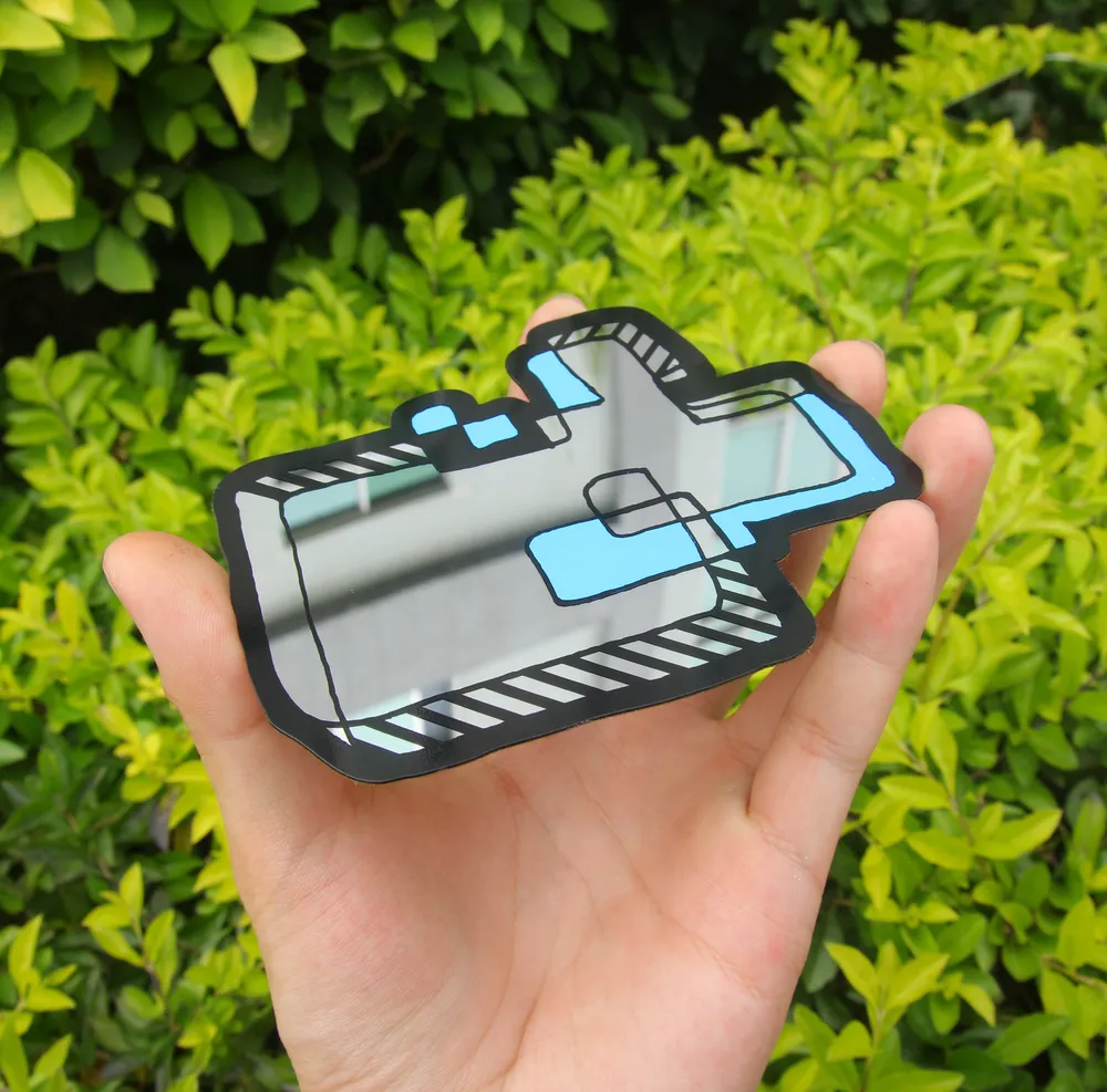 Printing intricate border patterns on the mirror surface 3