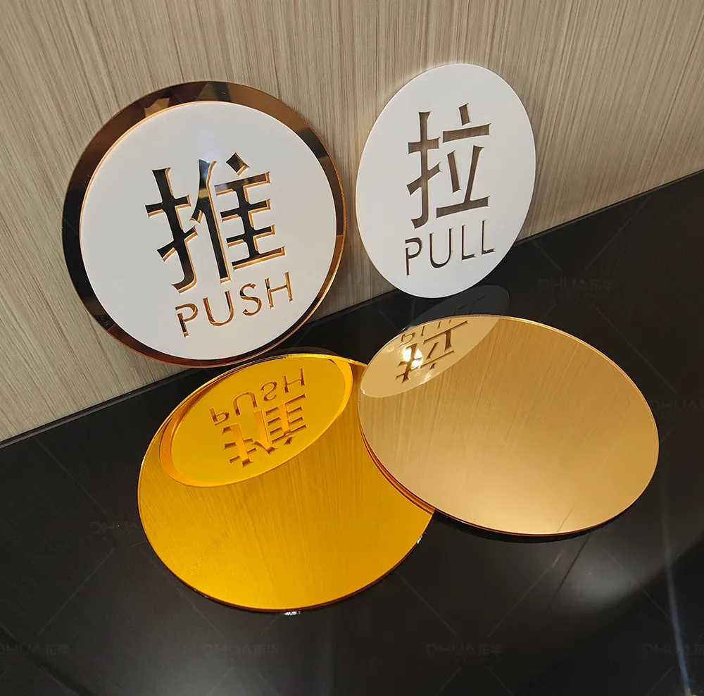 Print warning text on the mirror surface