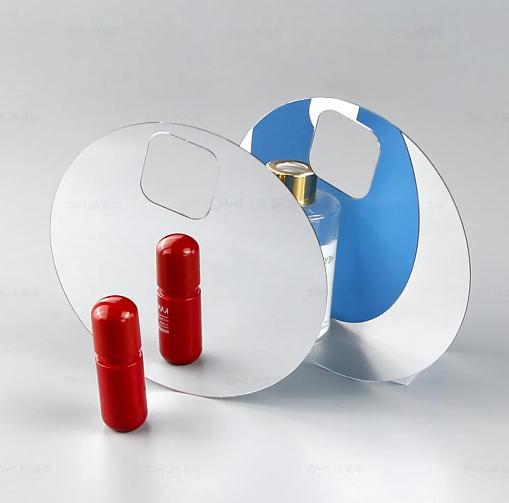 Circular openwork mirror