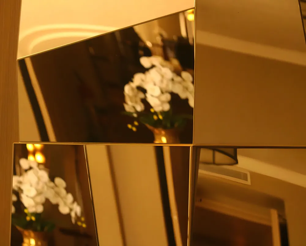 Colored wall stickers mirror