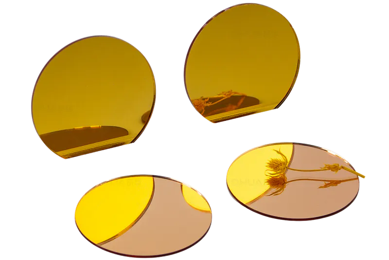 Four colored acrylic mirrors