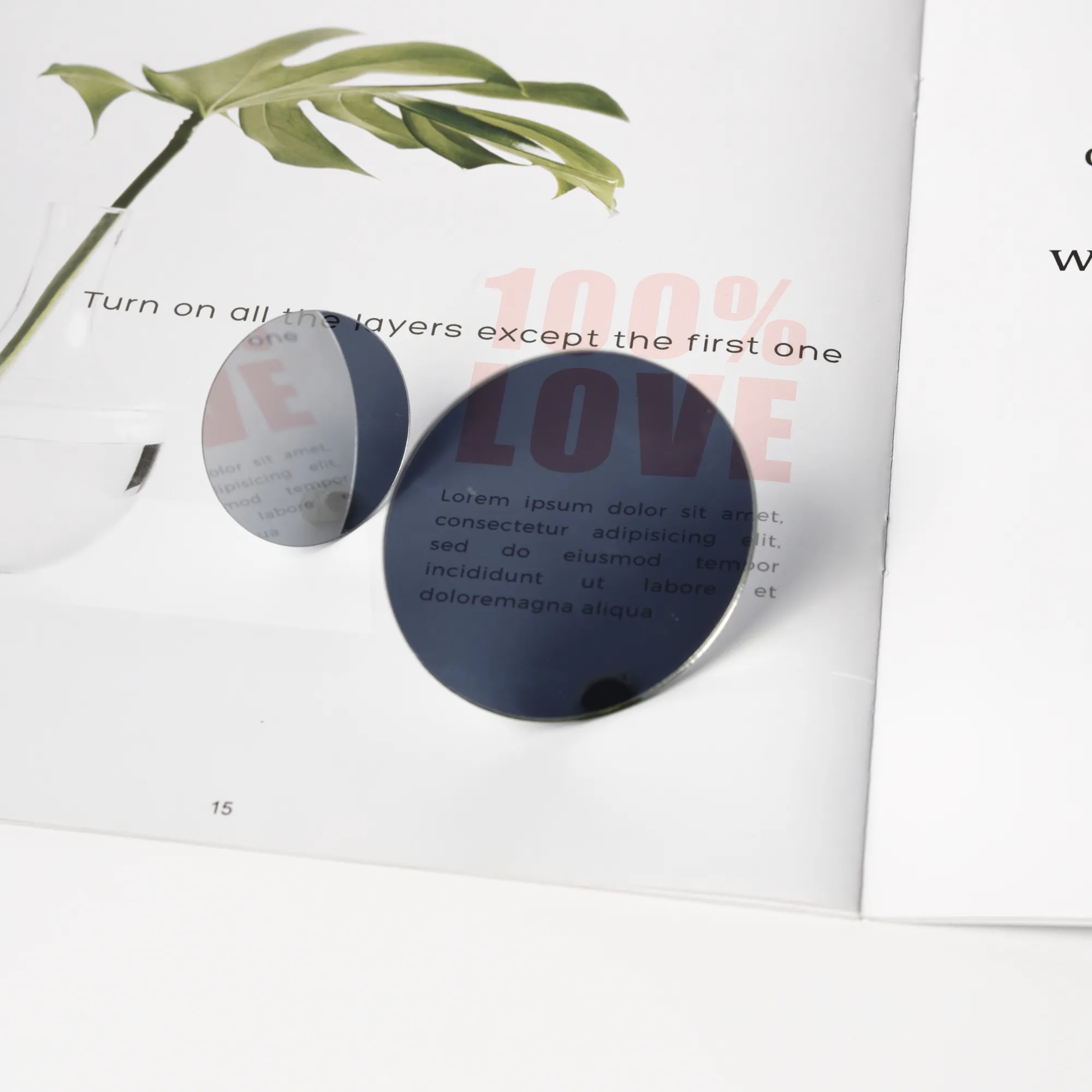 Gray-blue Acrylic Semi-Transparent Mirror Product image 2