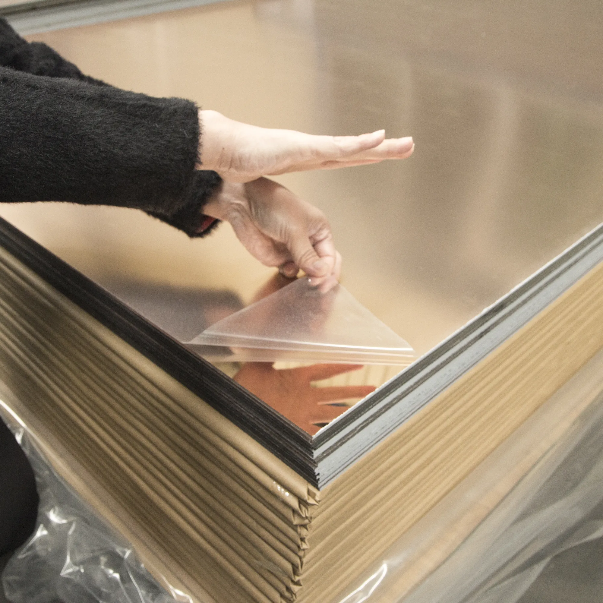 Large Glod Mirror Sheet product close-up image