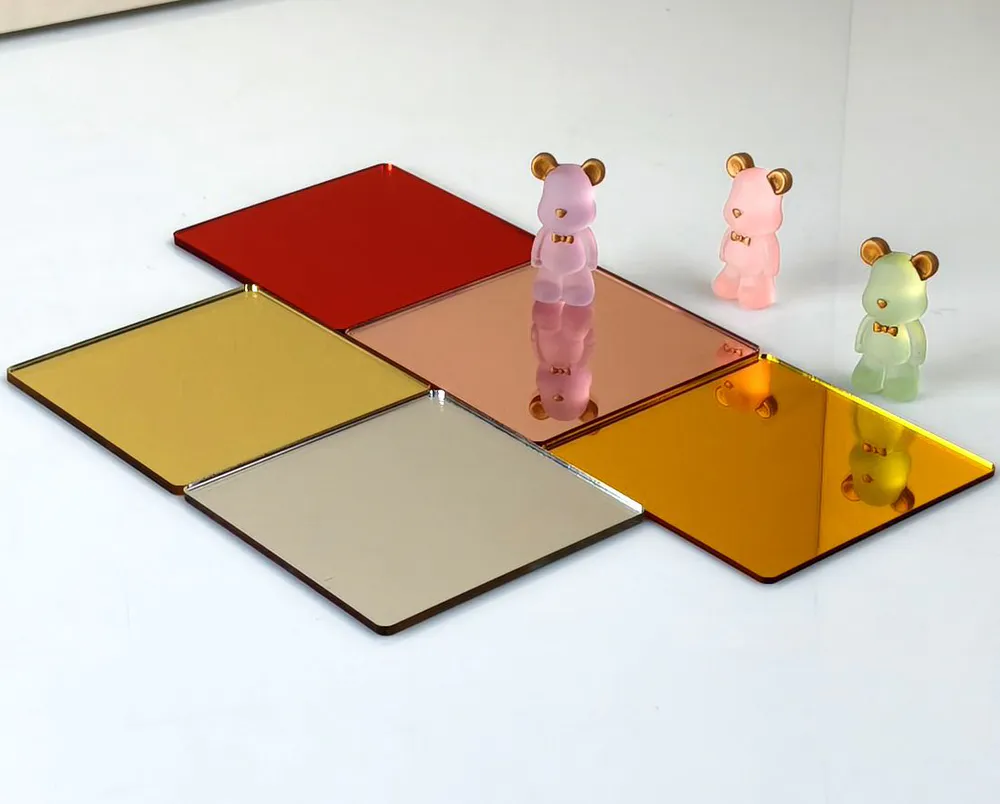 Mirrors in various colors