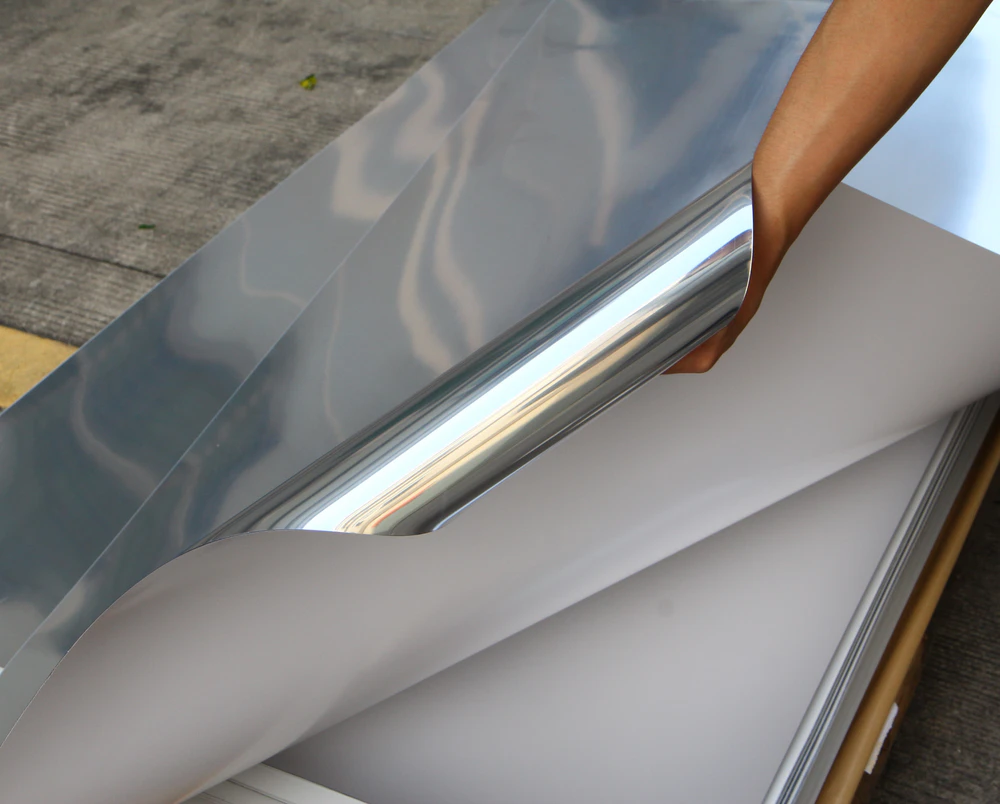 Large mirrors sheet made of PETG material