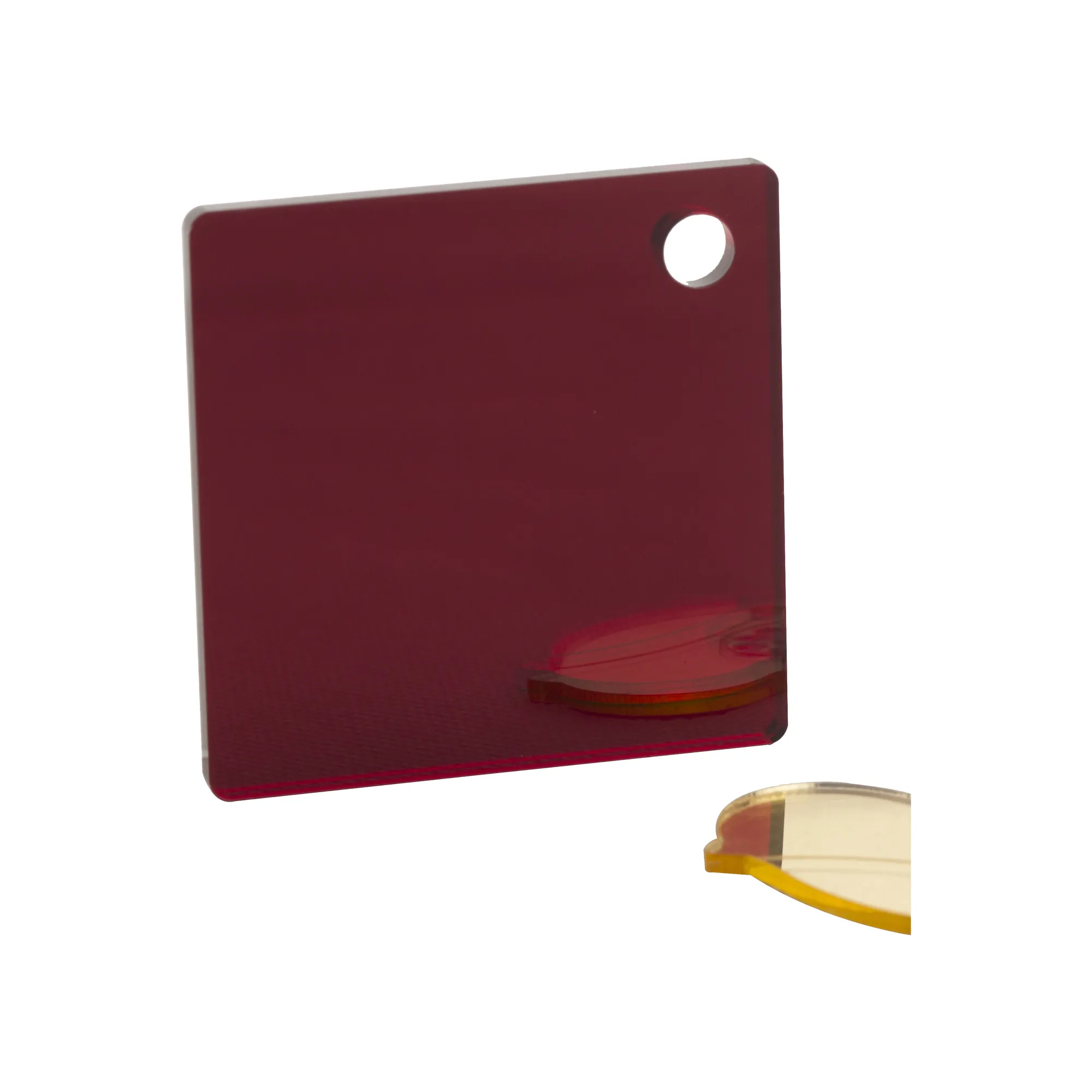 Sample of a small burgundy mirror