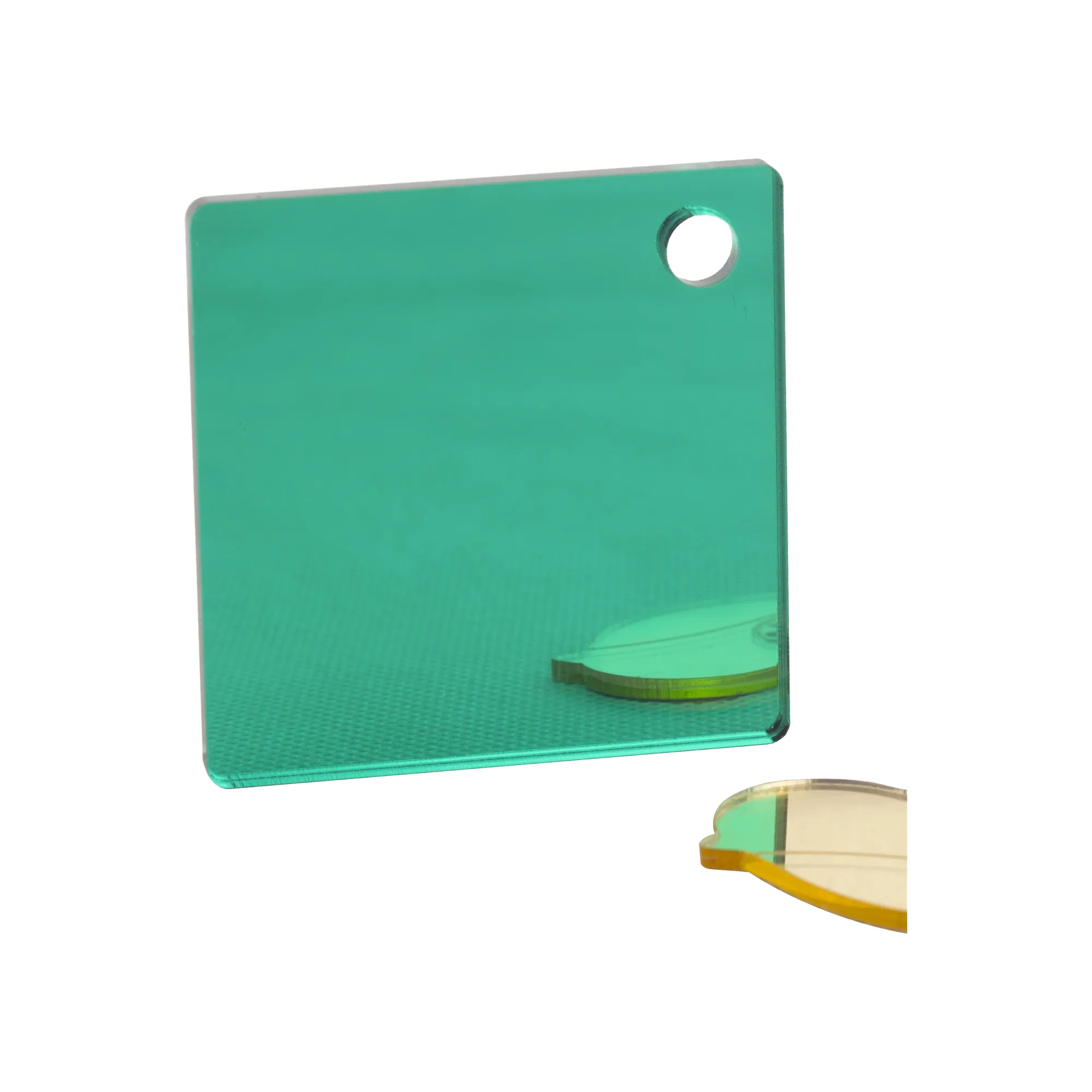 Sample of a small green mirror