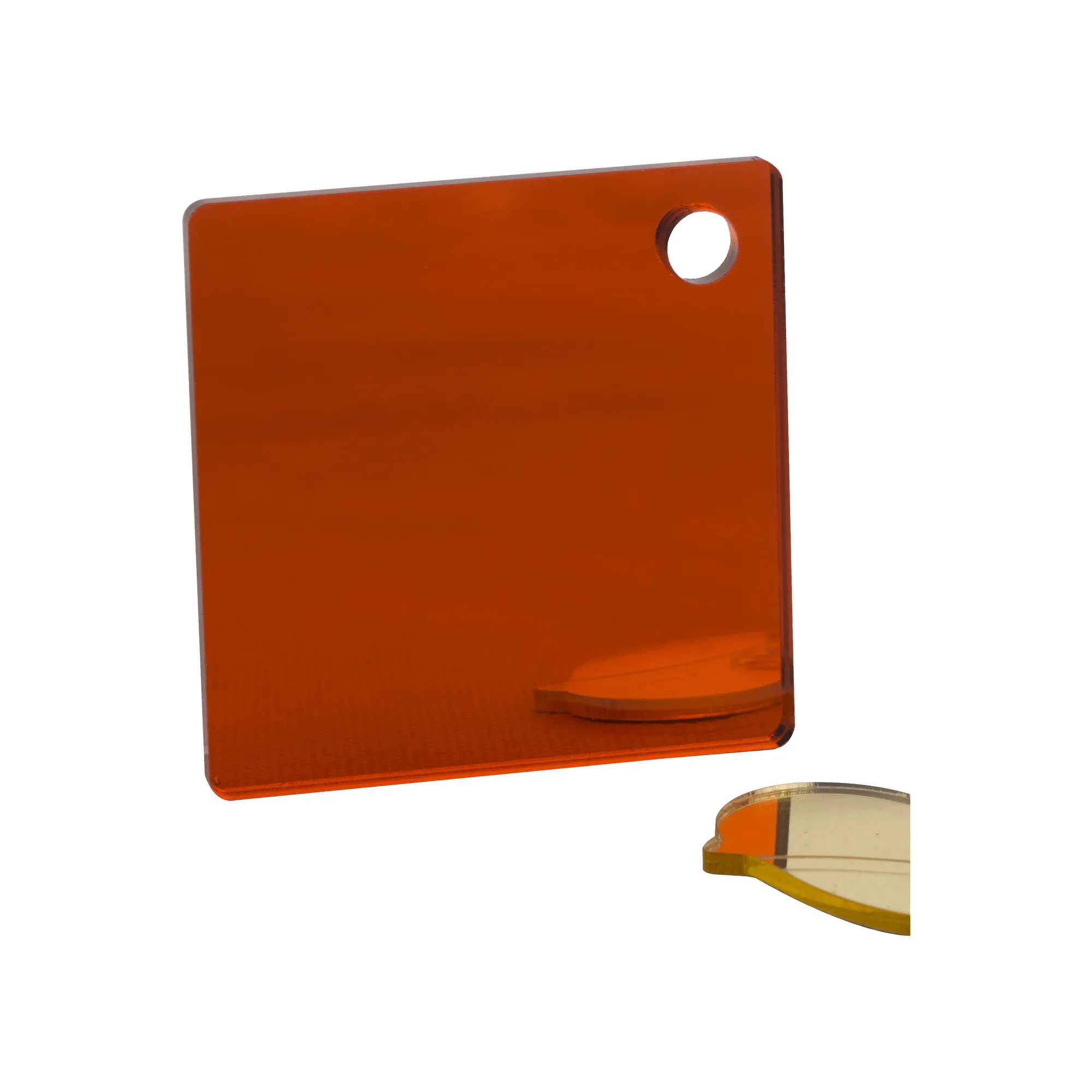 Sample of a small orange-red mirror