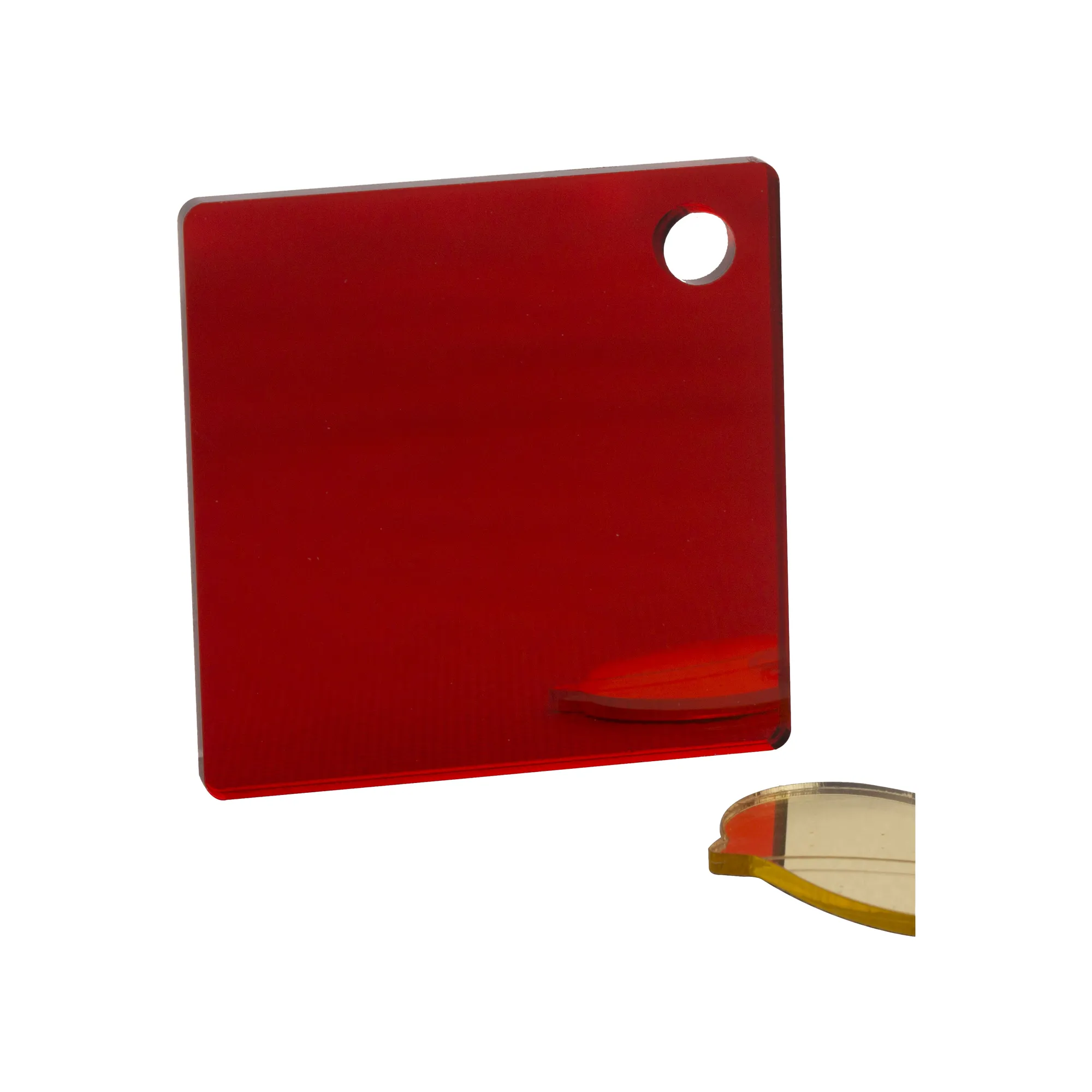 Sample of a small red mirror