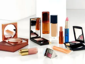 Three pocket mirrors and some cosmetics