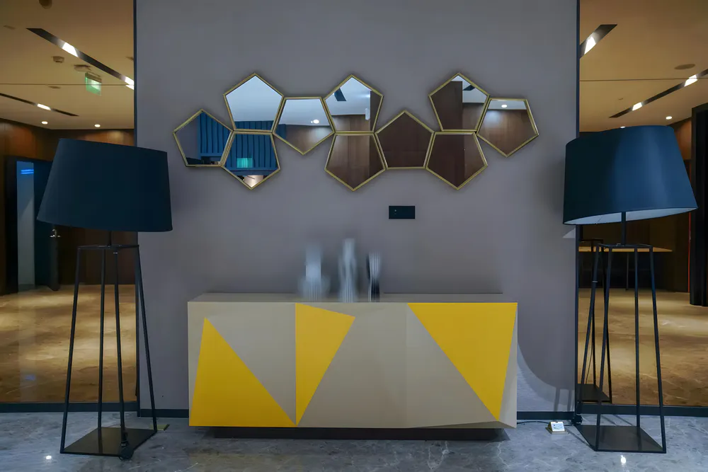 Wall sticker mirror for commercial spaces