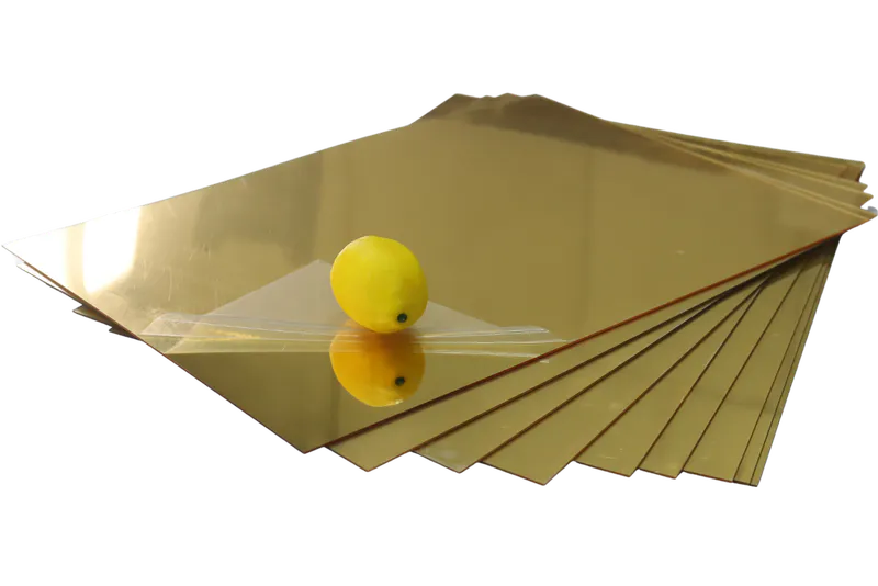 Gold plastic mirror sheet