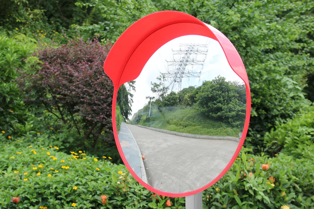 Outdoor traffic convex mirror