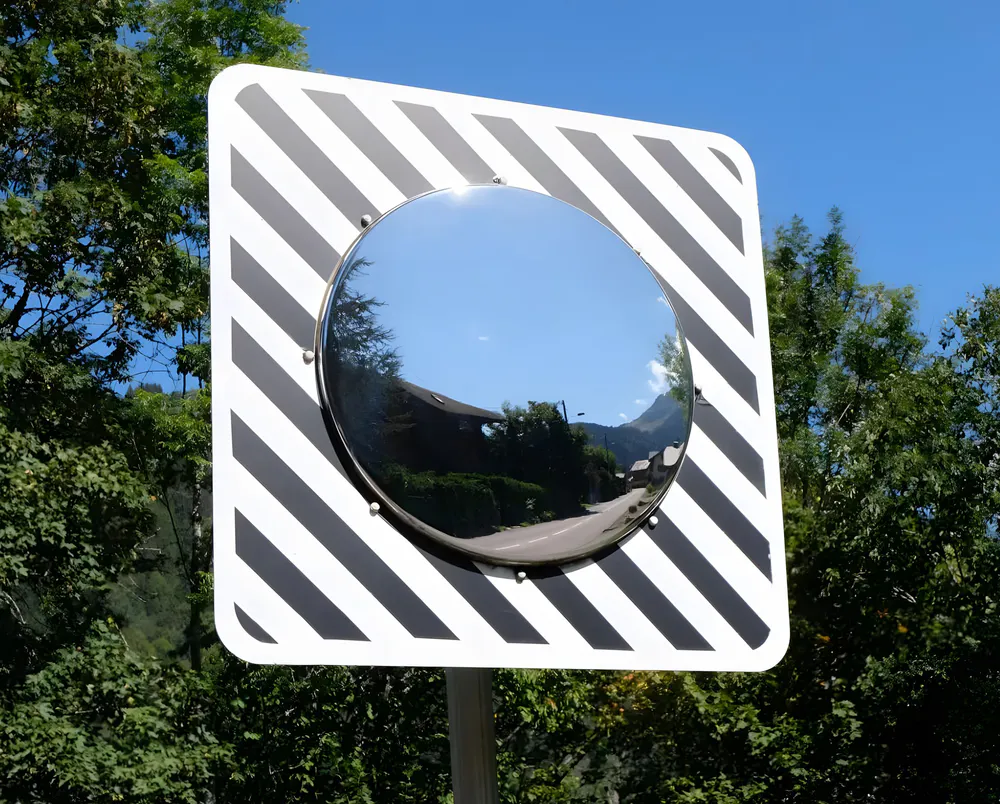 Spherical traffic mirror