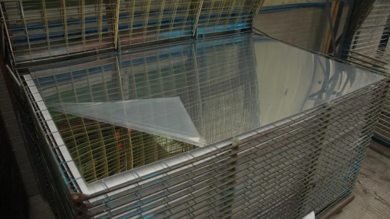 Acrylic mirror sheet material with a relatively large thickness