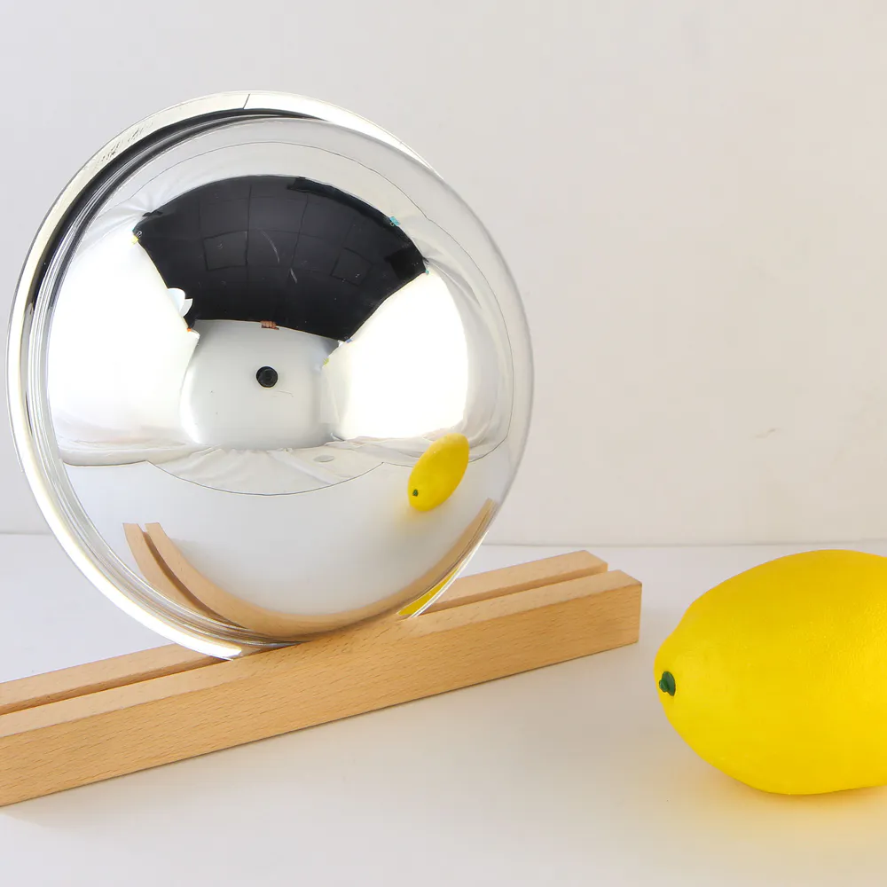 Close-up photo of an acrylic dome mirror 2