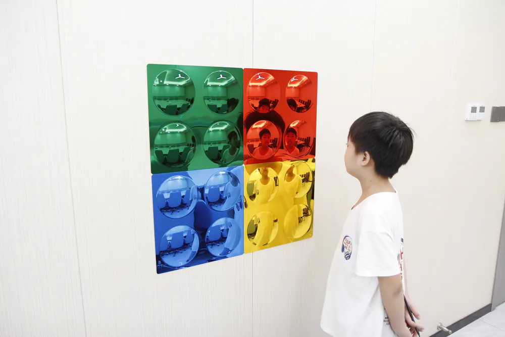 Effect of the 4-in-1 bubble mirror attached to the wall