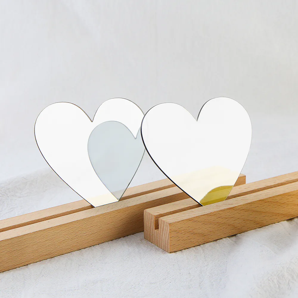 Heart-Shaped Semi-Transparent Mirror product photo 2