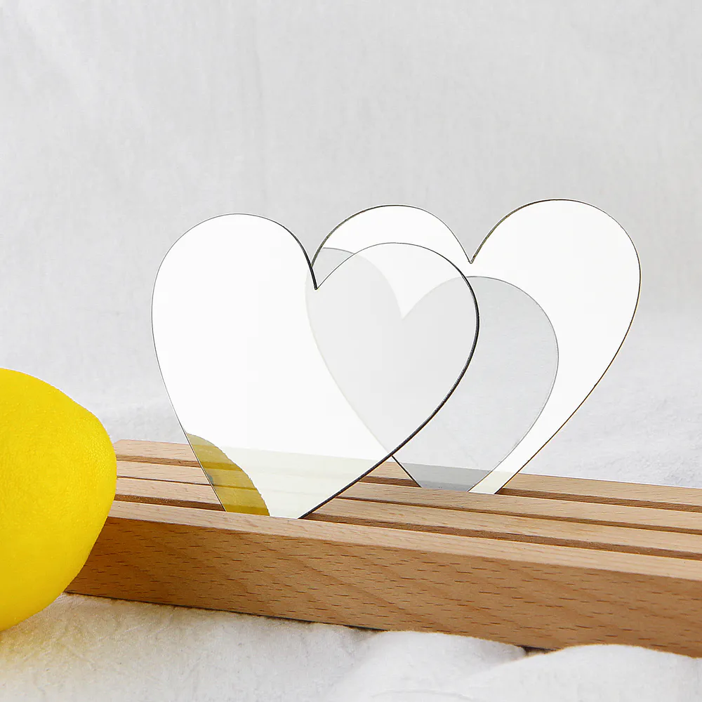 Heart-Shaped Semi-Transparent Mirror product photo 3
