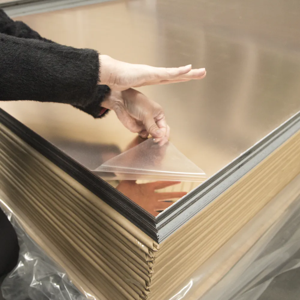 Large Glod Mirror Sheet product close-up photo