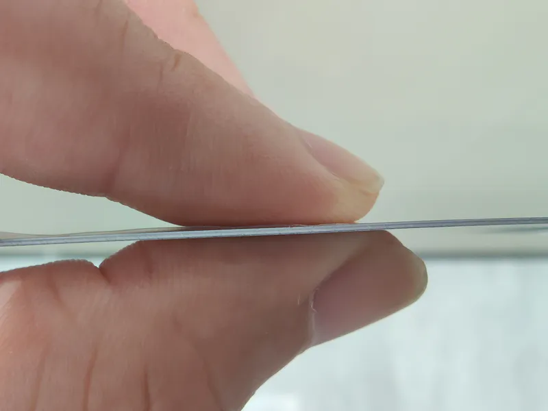 0.25 mm acrylic mirror edge‑treatment close‑up image