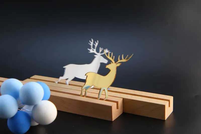 Deer-shaped mirror laser-cut part