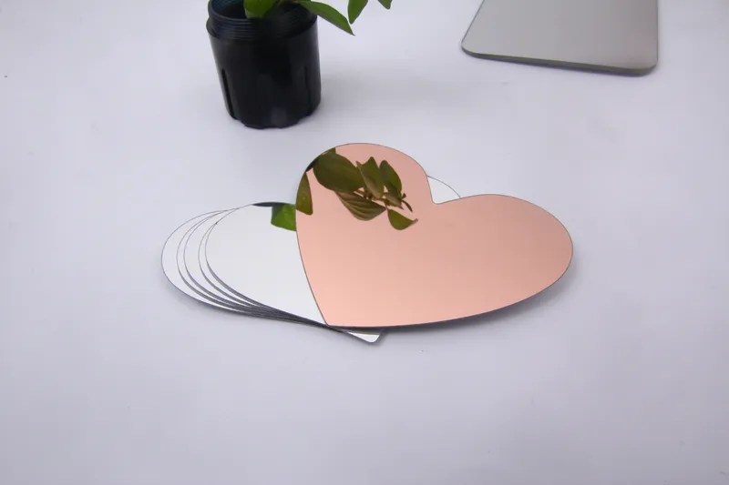 Heart‑shaped mirror laser‑cut part