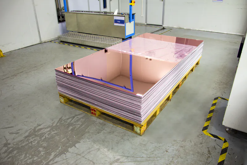 Rose gold mirror large panel
