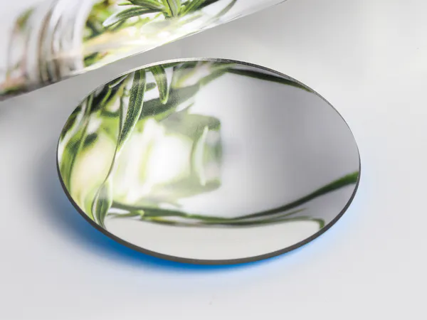 Round concave mirror image