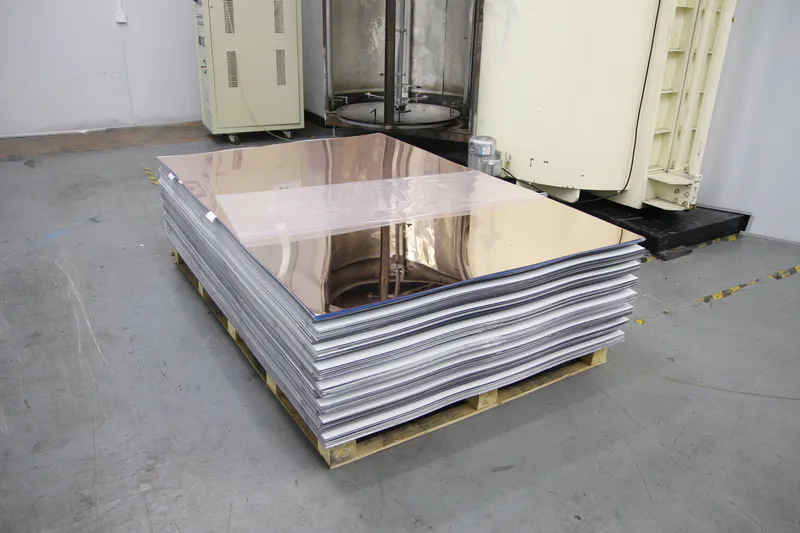 Rose gold acrylic large sheet mirror we produce