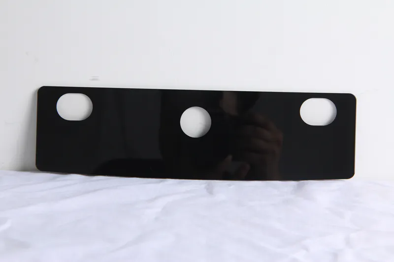 Black acrylic material component after precision processing