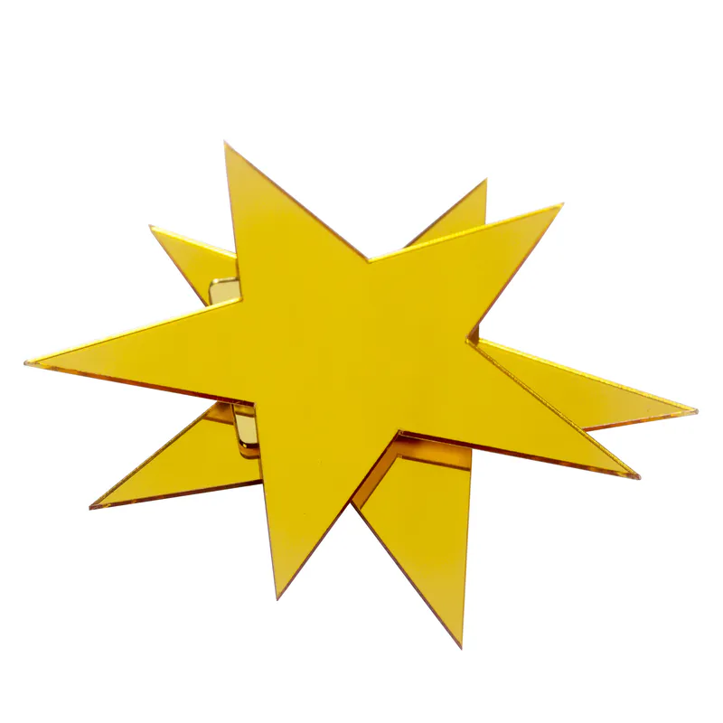 Gold acrylic mirror sample 1