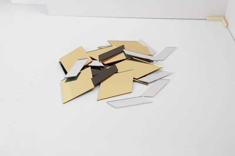Acrylic mirror wall decals with regular shapes