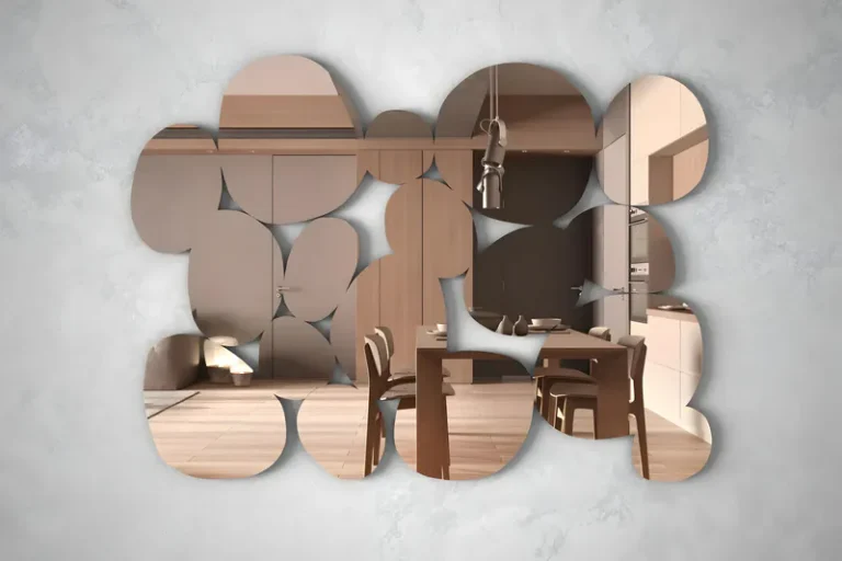 Irregular connected circular wall mirror combination design