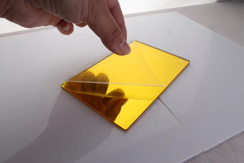 Gold Acrylic Mirror Display