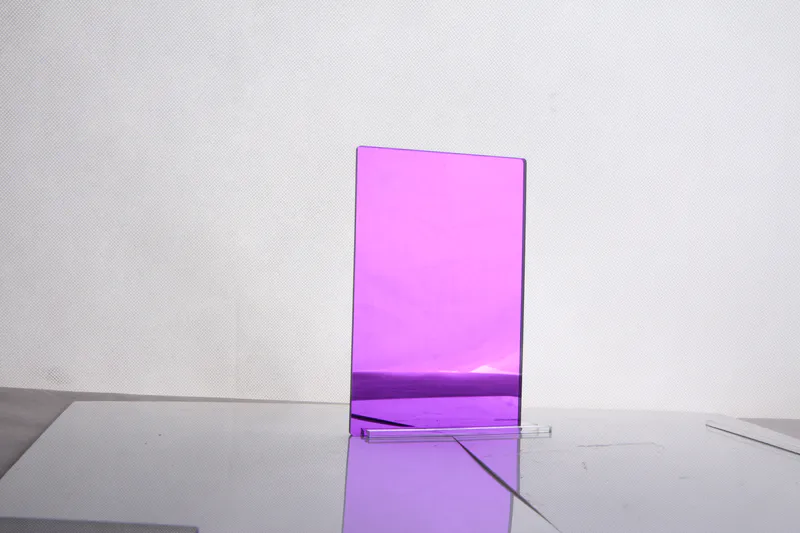 Purple acrylic mirror photo