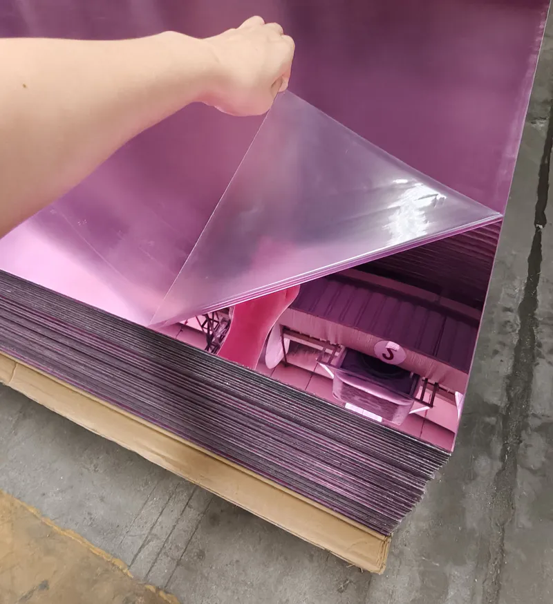 large purple acrylic mirror