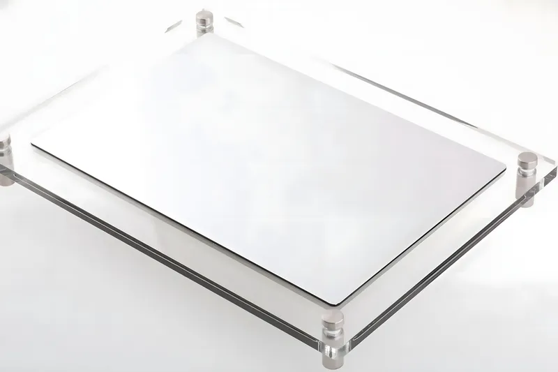 Combination of acrylic backing board and acrylic mirror