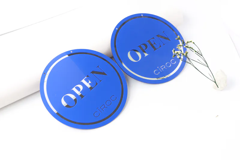 Printed acrylic mirror components