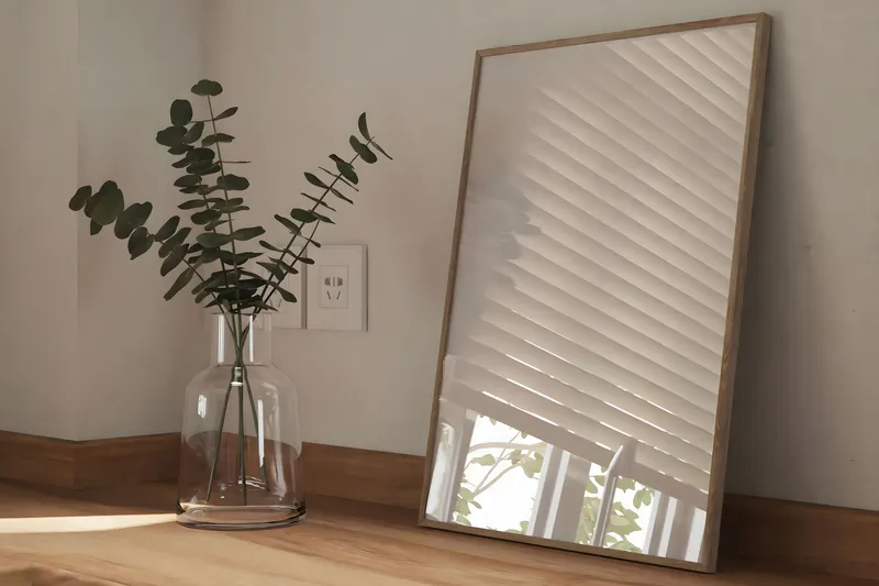 Common acrylic framed mirror