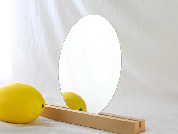 Elliptical PMMA anti-fog mirror